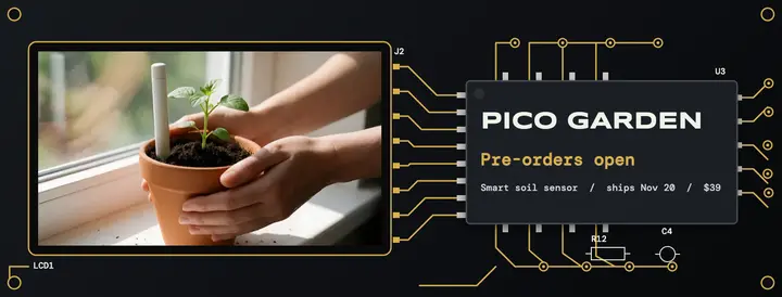 Pico Garden sensor pre-order facebook cover template
