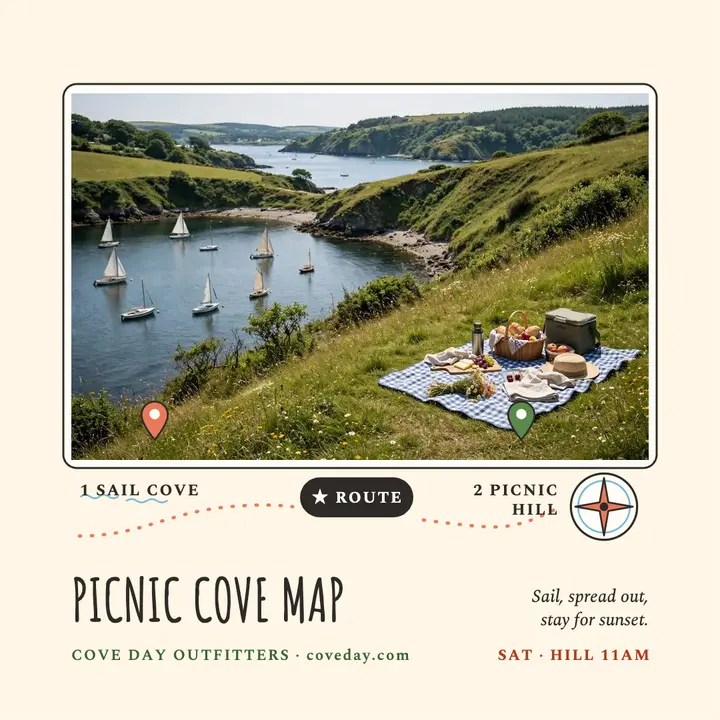 Picnic cove harbor map, Cove Day template