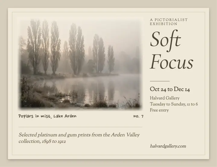 Halvard Gallery Soft Focus exhibition flyer template