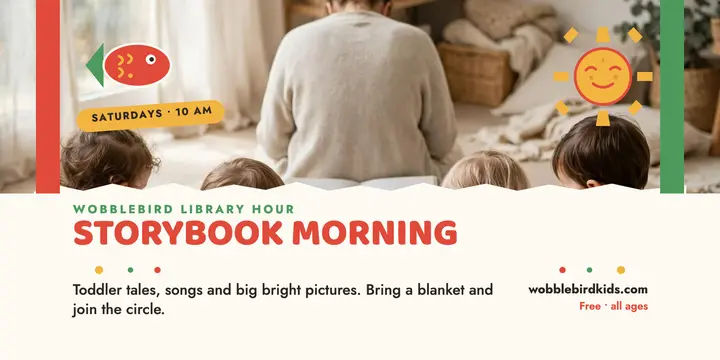 Wobblebird picture-book morning tissue post template