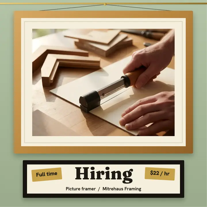 Mitrehaus picture framer hiring gallery wall post: picture framer hiring post template