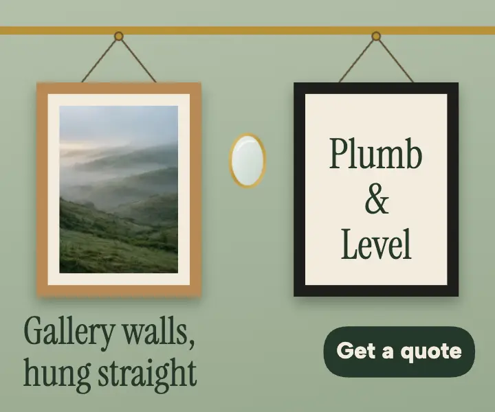 Gallery wall hanging handyman ad template