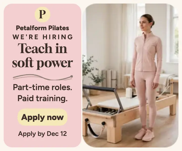 Petalform Pilates hiring instructors ad template