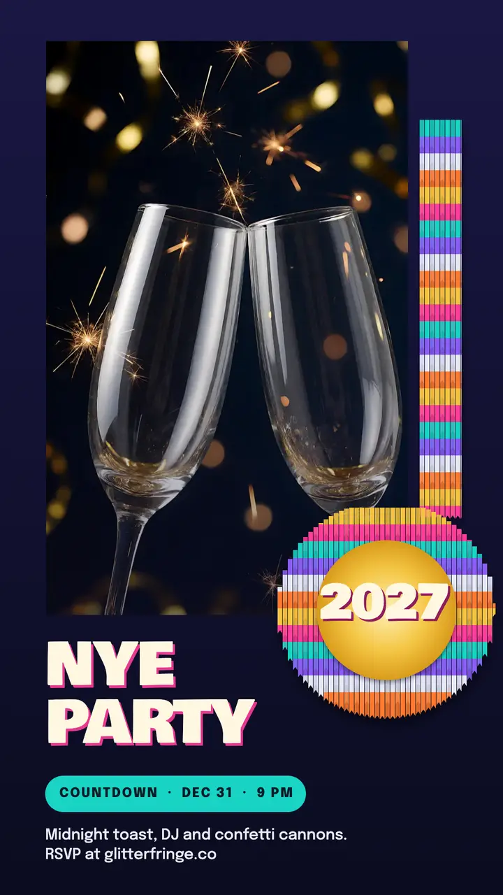 Glitterfringe countdown template