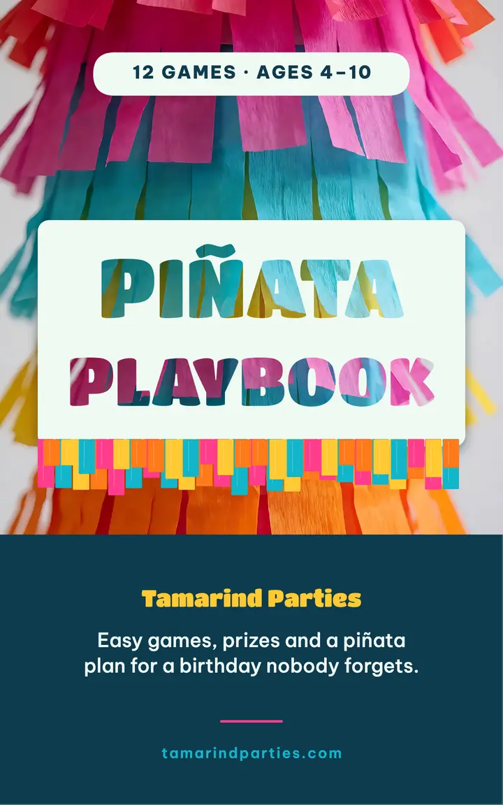 Tamarind party playbook: kids party games ebook cover template