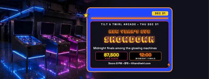Tilt and Twirl New Year's Eve Showdown cover template