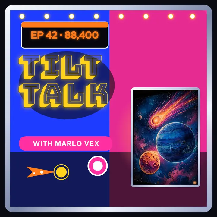 Tilt Talk pinball podcast cover template