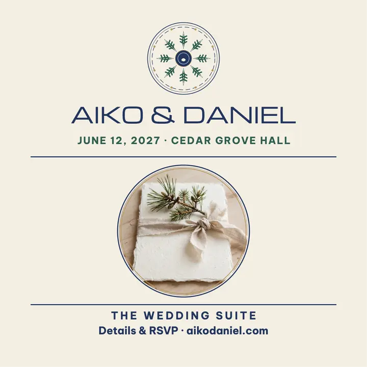 Aiko and Daniel pine crest suite post: wedding suite post template