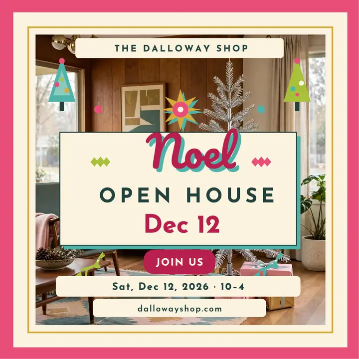 Dalloway Shop pink aqua Christmas card template
