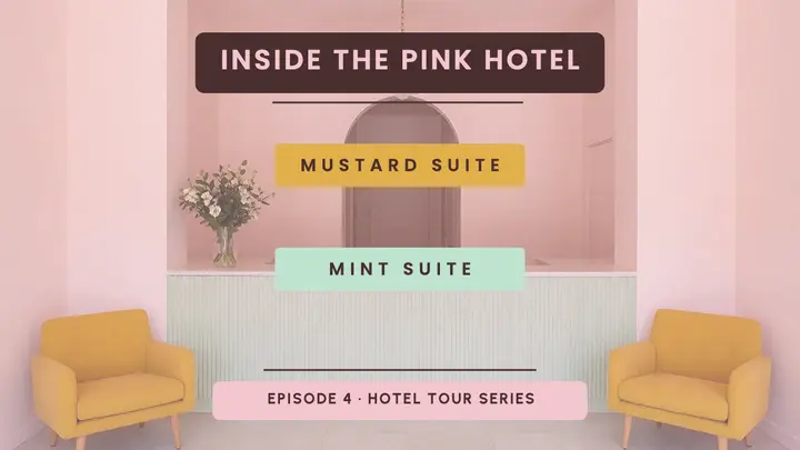 Inside the pink hotel tour thumbnail, storybook symmetry template