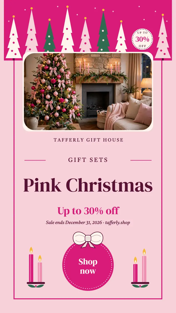 Pink Christmas gift sets sale story: christmas sale story template