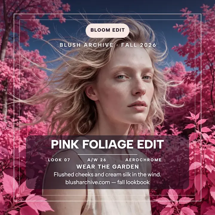 Blush Archive pink foliage beauty edit template