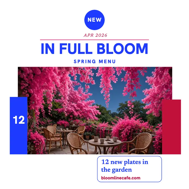 Bloomline Garden spring menu launch template