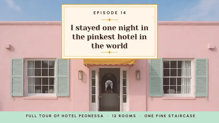 Hotel Peonessa pink hotel tour thumbnail template