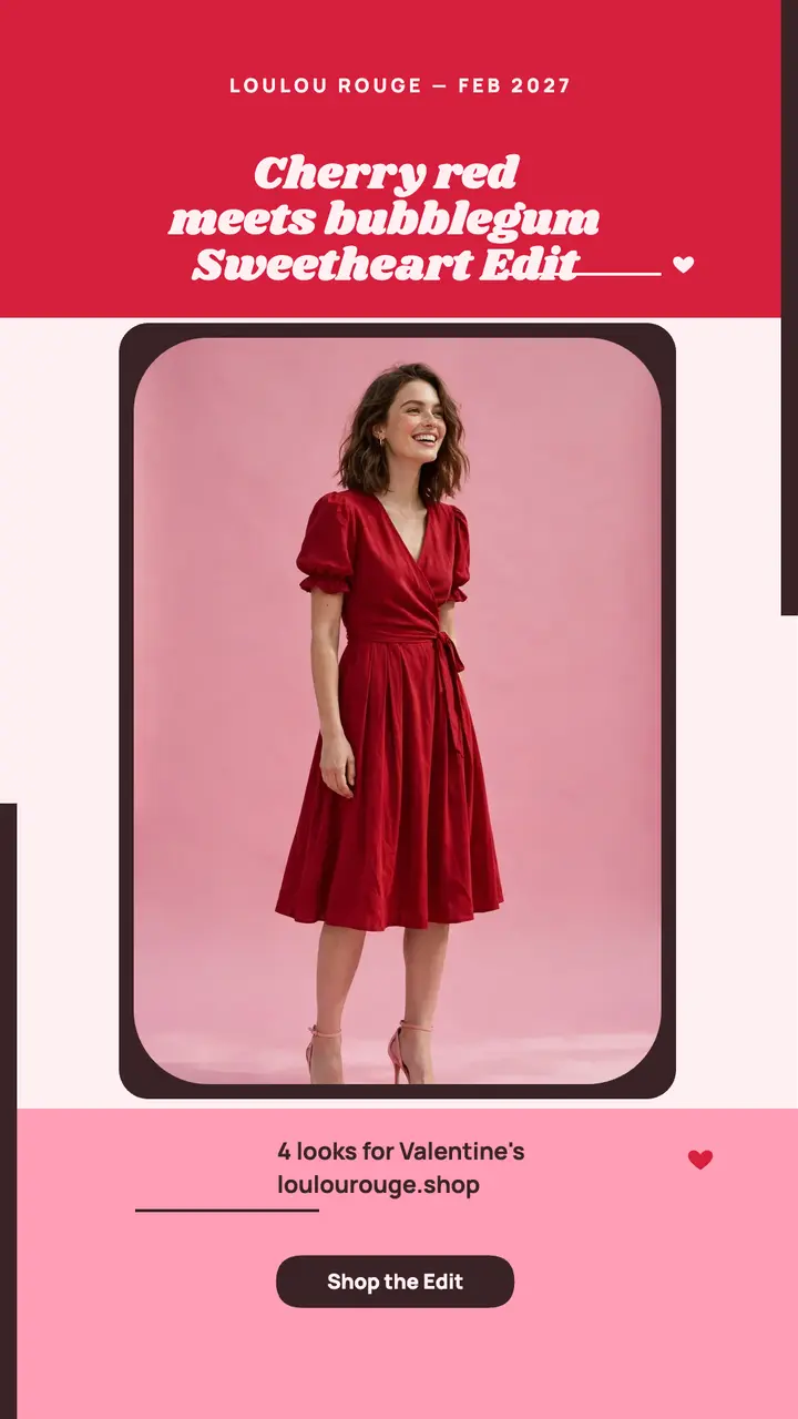 Loulou Rouge Sweetheart Edit story template