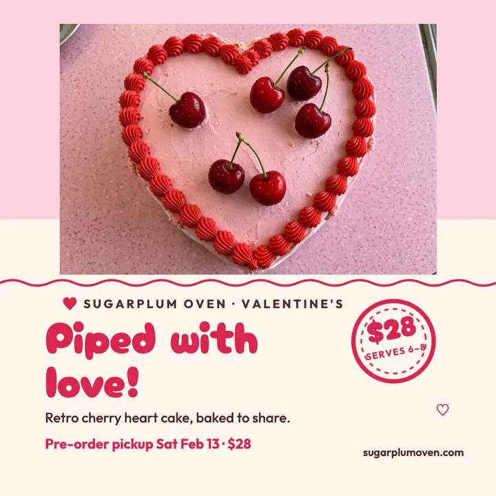 Sugarplum Oven piped heart cake post template