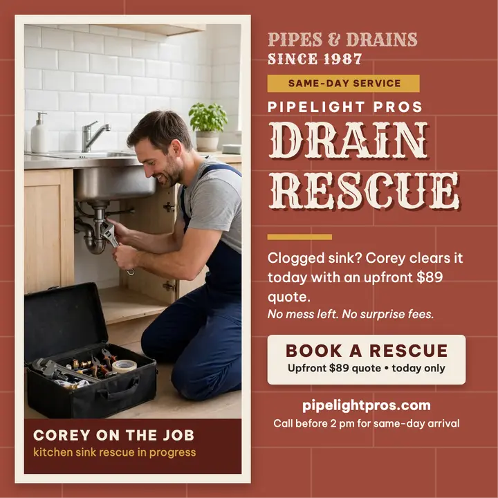Pipelight Pros same-day drain rescue post template