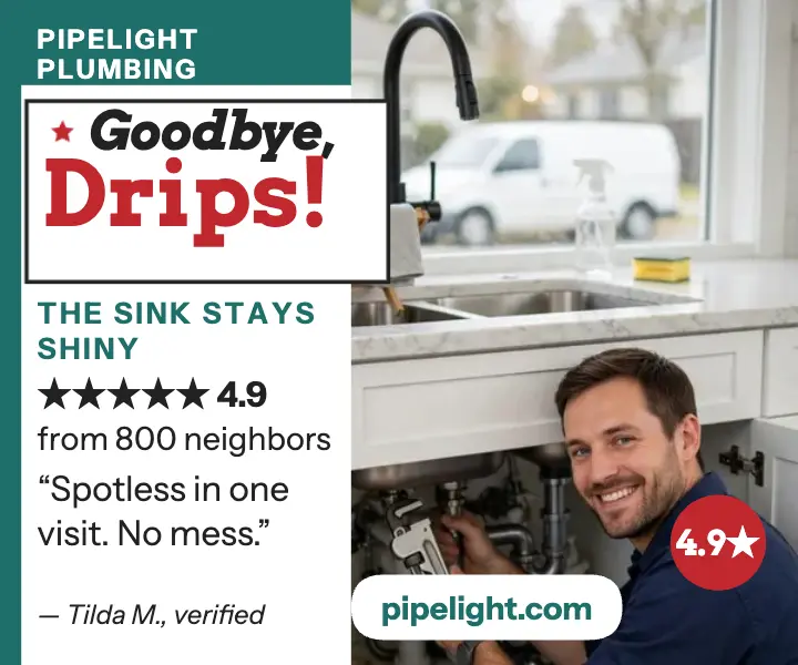 Pipelight five-star plumber sixties ad template