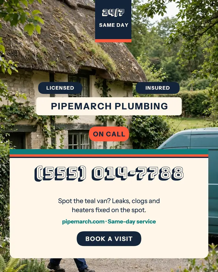 Pipemarch van on-call plumber post: plumber van post template