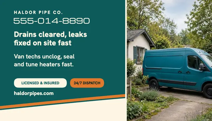 Haldor Pipes van plumbing business card template