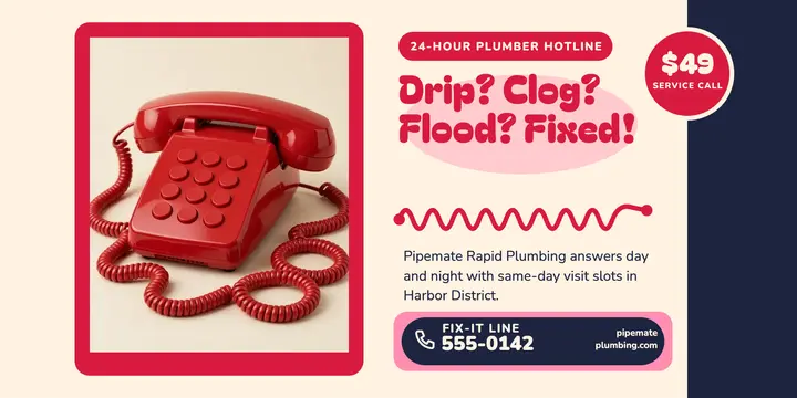 Pipemate 24-hour plumber hotline post template