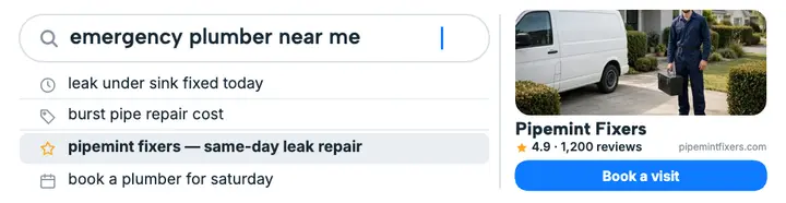 Pipemint Fixers search billboard template