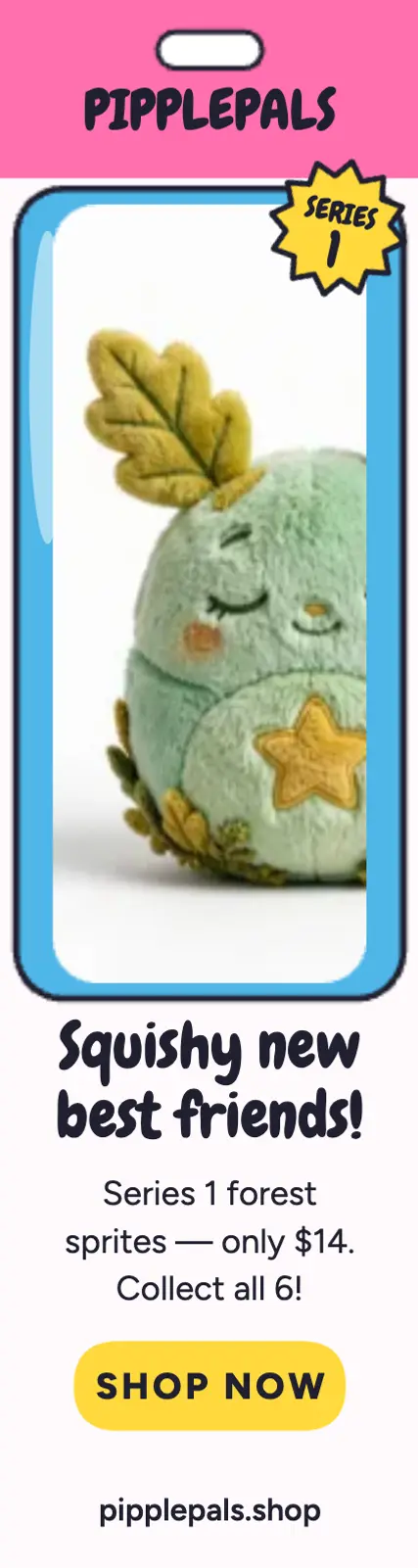 Pipplepals plush series skyscraper ad template