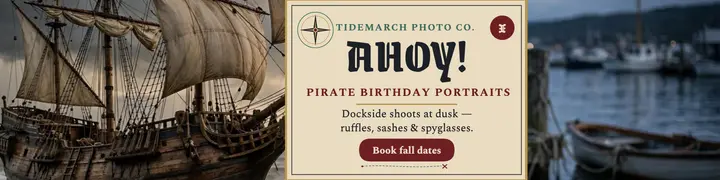 Tidemarch pirate birthday portrait banner template