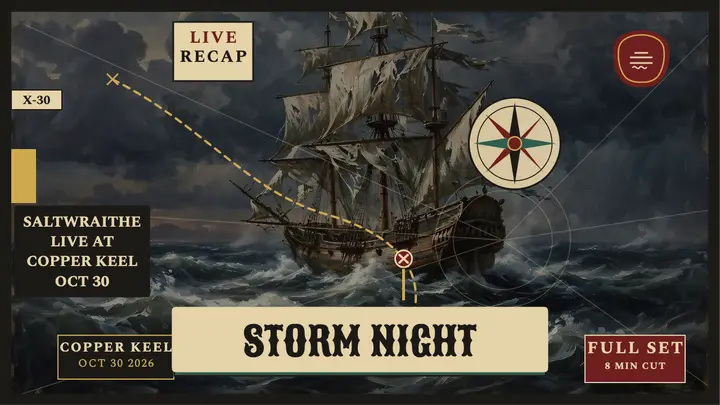 Saltwraithe storm gig night thumbnail template