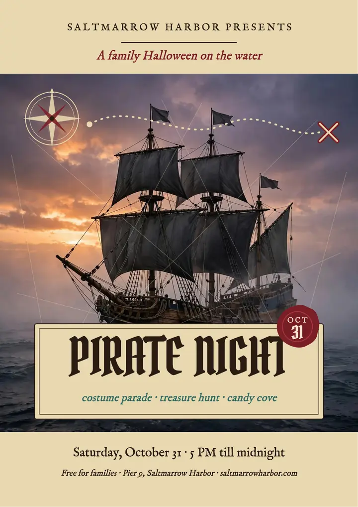 Saltmarrow Harbor pirate night template