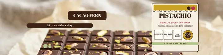 Cacao Fern pistachio bar Etsy banner template