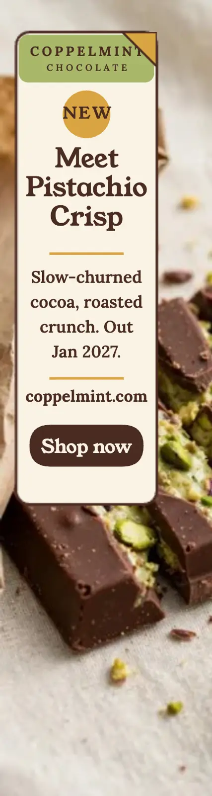Pistachio Crisp chocolate launch skyscraper template