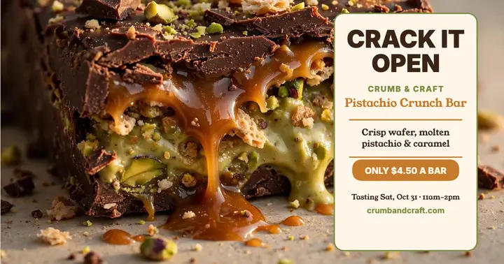 Crumb and Craft pistachio bar sliced post template