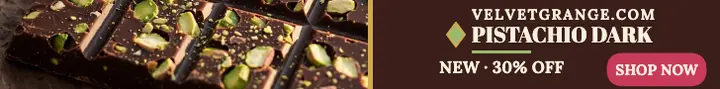 Velvetgrange pistachio chocolate sale ad template