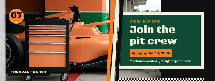 Torqvane Racing pit crew hiring cover template
