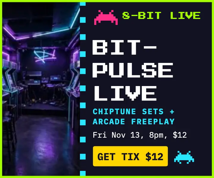 Bitpulse Live chiptune night ad template