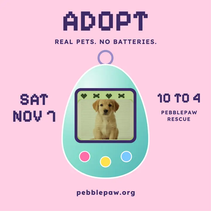 Pebblepaw Rescue adoption day post template