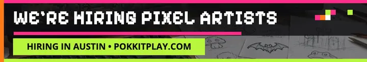 Pokkit Play pixel hiring cover template