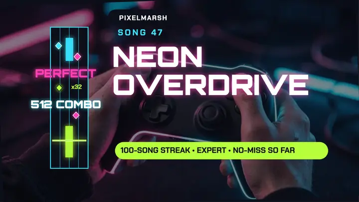 Pixelmarsh rhythm streak gaming thumbnail template