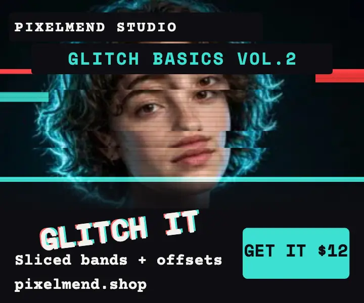 Pixelmend glitch tutorial medium ad template