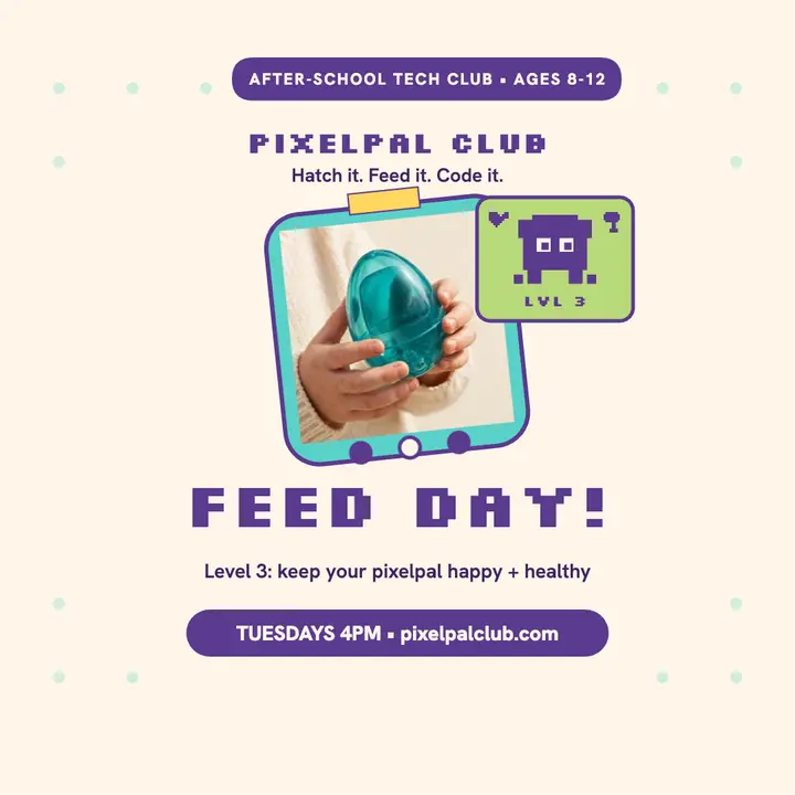 Pixelpal Club feed day post template