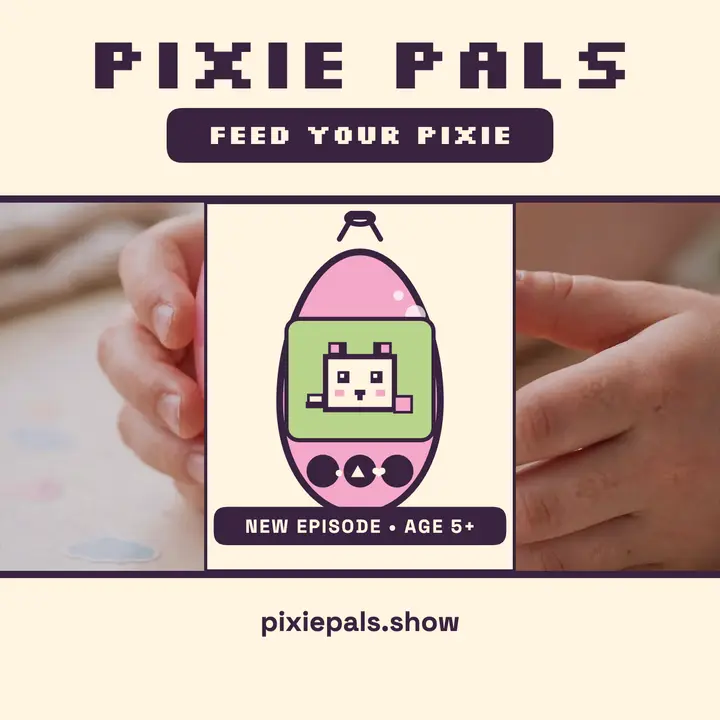 Pixie Pals virtual pet podcast cover template