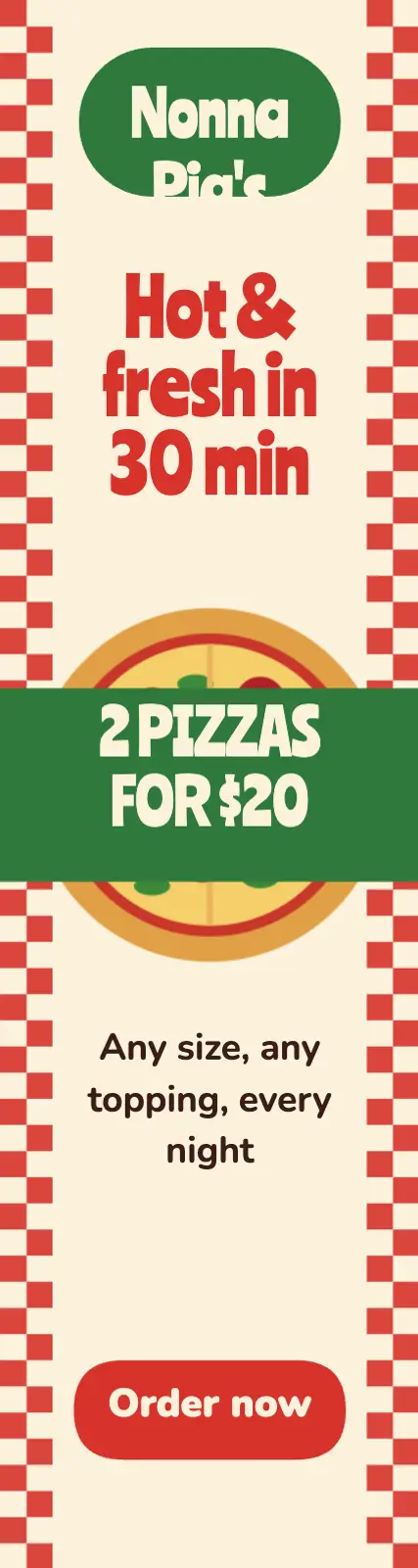 Pizza delivery ad template