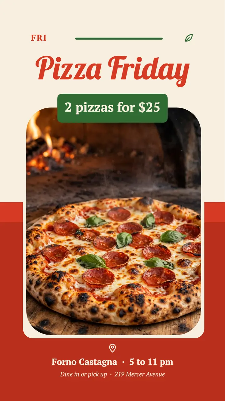 Pizza Friday story template