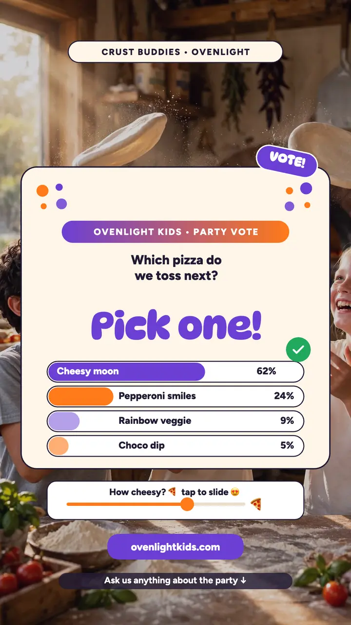 Ovenlight crust buddies pizza vote story template