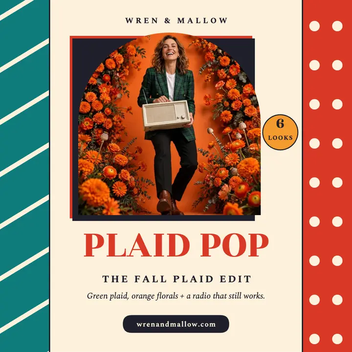 Wren and Mallow plaid studio portrait template