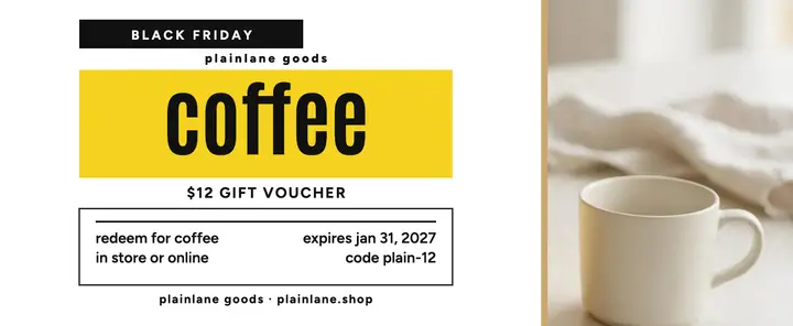 Plainlane coffee gift voucher template