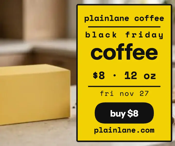Plainlane generic coffee Black Friday ad template