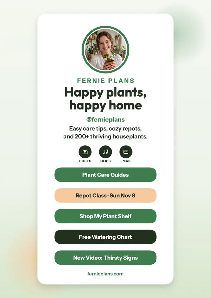 Fernie Plans plant creator flyer template