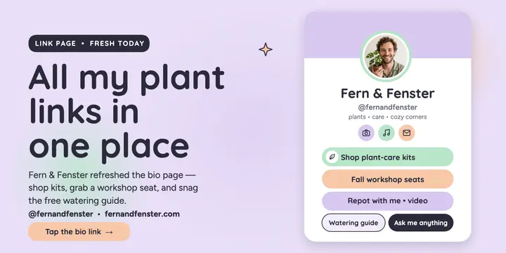 Fern and Fenster plant links refresh post template